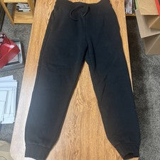 Pantalones deportivos lisos cónicos de moda Nova para hombre Tyson negros talla grande L