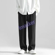 Lo último Para Hombres Moda Pantalones Sueltos Rectos Informales Oficina Formal Pantalones Fiesta en la Calle