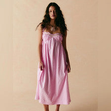 Vestido Free People Poppy Midi S P Para Mujer Free-est Rosa Algodón 45362