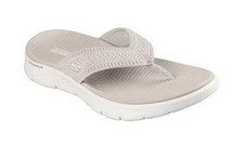Sandalias Skechers Go Walk Flex gris chanclas