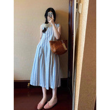 Vestido largo con tirantes de nicho diseño de verano a rayas chaleco sin mangas para mujer