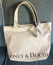 Bolso de Mano Grande de Lona Reutilizable Dooney & Bourke Shopper Nuevo Con Etiquetas