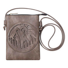 Bolso Bandolera Shine Mark Mountains Taupe para Teléfono Celular