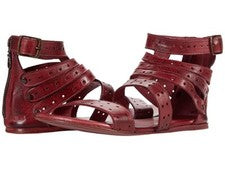 NUEVO BED STU $145 SANDALIAS DE CUERO ARTEMISA ROJO JASPE TALLA 6-8