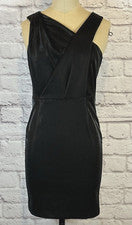 NUEVO Mini Vestido Parker Negro BodyCon Cóctel Fiesta Sin Mangas Asimétrico PEQUEÑO