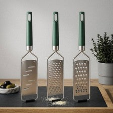 Juego de ralladores de cocina 3 piezas acero inoxidable para queso ajo cebolla verduras