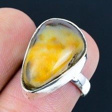 Mookaite piedras preciosas hechas a mano 925 anillo de joyería de plata...