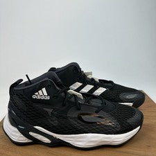 Nuevo Nuevo con caja Para hombres Adidas Exhibit A Mid Negro Zapatos de Baloncesto Tenis Talla 9 M
