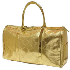 Bolso de Lona BCBG Maxazria Para Mujer Fin de Semana Bolso de Noche Dorado Metálico - NUEVO