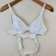 Sujetador Convertible Vintage 36B Blanco Nuevo Empire Intimates Estilo EE. UU. 4805