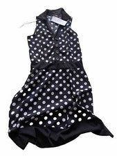 Moda Mia Talla S Vestido Lunares Longitud 40” Botón Poli #2800