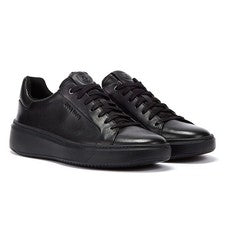 Zapatillas negras de cuero para hombre Cole Haan Grandprø Topspin