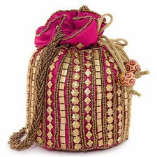 Bolso De Mano Tradicional Étnico De Seda Potli Batwa Para Mujeres Y Niñas
