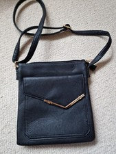 Nuevo bolso de hombro negro dorado para mujer
