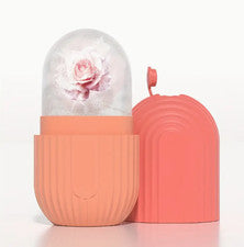 Nuevo rodillo de hielo rosa melocotón para rostro y ojos belleza cuidado facial silcone regalo pequeño
