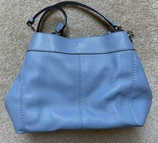Nuevo Bolso de Mano Coach para Mujer F28992 Cuero Guijarro Azul Aciano