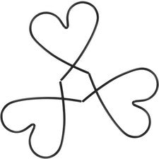 Obra de arte de metal para decoración de pared de corazón de hierro de 3 piezas para decoración del hogar de sala de est