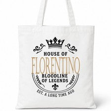 Bolso de Mano FLORENTINO Casa del Apellido Algodón Idea de Regalo