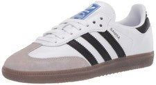 Adidas Originales Samba OG Hombre Retro Cuero Zapatilla - Blanco/Negro/Granito