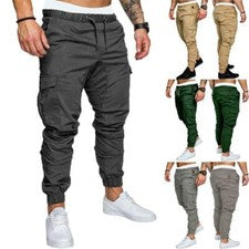 Pantalones Largos De Chándal Casual Para Hombre Moda De Algodón Gimnasio Deporte