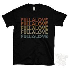 CAMISETA ESTILO RETRO REPETIDO FULLALOVE Hombre y Mujer Novedad Genial Nombre Regalo