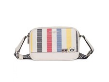 KARL LAGERFELD Paris Maybelle Bolso Bandolera Mujer Pequeño Cámara -Blanco