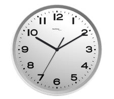 Technoline Reloj de Pared Inalámbrico Analógico WT8500 Plata, Plástico, Ø 30 cm