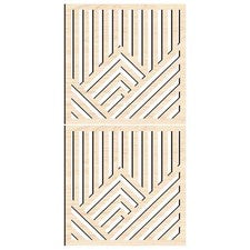 Adorno rústico hueco caqui decoración arte pared madera 2 piezas
