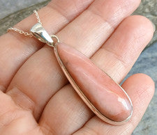 Collar de cadena colgante de ópalo rosa 925 de plata P182 ~ Silverwave * joyería del Reino Unido