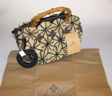 Patricia Nash Palmarola Beige Paja Cartera Mujer Bolso de Mano Cartera Nuevo con Etiquetas
