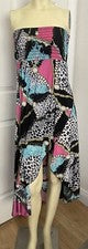 Vestido para mujer 123 EE. UU. Top tubo con abertura defectuosa en luz media colorido talla mediana