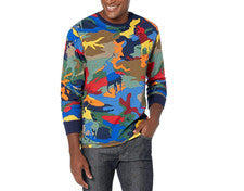 Camisa térmica Polo Ralph Lauren para hombre grande camuflada pony tejido gofre pijama dormir