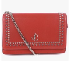 Auténtico bolso de hombro JIMMY CHOO Palace rojo/piel de becerro para mujer PVP. £995