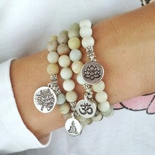 Brazalete de joyería de reiki estiramiento piedra de ansiedad curativa natural chakra de cuentas regalo