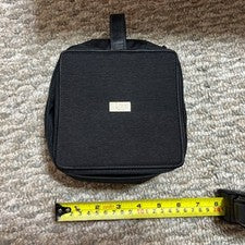 Dior Beauty Negro Belleza Bolsa de Aseo Estuche de Viaje Doble Cremallera 6" x 6" x 4"