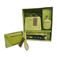 Steve Madden Super Set de Regalo Monedero, Bolso, Etiquetas, Cartera y 3 Piezas Intercambiables