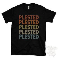 CAMISETA ESTILO RETRO REPETIDO PLATED Hombre y Mujer Novedad Genial Nombre Regalo
