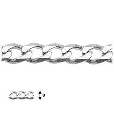 Cadena blindada plata 925 - 3 mm x 55 cm - collar - nuevo - plata de ley