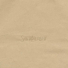 Bolso de Compras Saint Laurent Algodón Beige Bordado Logo Nuevo con Etiquetas