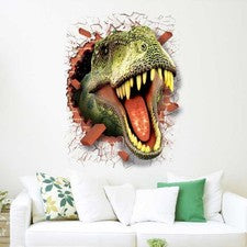 Pegatinas de pared extraíbles con patrón de dinosaurio 3D calcomanía niños dormitorio decoración del hogar nuevas