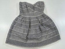 Mini Vestido Wow Couture Para Mujer Mezcla de Algodón Azul Marino Tejido Sin Mangas Ajuste y Acampanado L