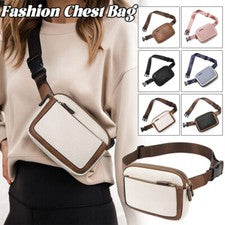 Mujeres Moda Viaje Cintura Bolsos Duradero Pecho Bolso Bandolera Correa Ajustable