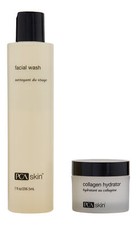 Hidratador de colágeno para la piel PCA 1,7 OZ y lavado facial 7 oz. Sistema de cuidado de la piel