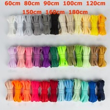 60cm-180cm Coloured Flat Shoelaces Trainer Sneaker Canvas Shoe Laces 25 Colors