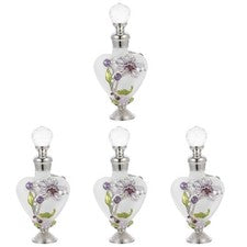 4 PIEZAS Mini Botellas de Vidrio Aceite Esencial Decorativo Perfume Cuentagotas