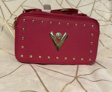 Bolso Bandolera Valentino Orlandi Para Mujer Rosa Caliente Tachonado para Cámara Nuevo con Etiquetas