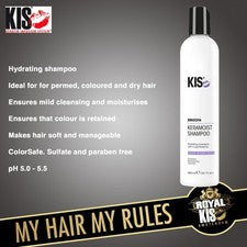 Champú hidratante Kappers KIS Smooth KeraMoist 300 ml con protector de color