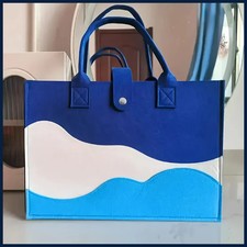 1 pieza Bolso de Mano Moda de Lona a Rayas para Mujer - Bolso de Mano Multifuncional para Viajeros