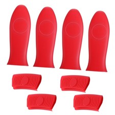 8 Stück Silikon Topfhülle Griff Halter für Bratpfanne Doppelgriff Pfannen