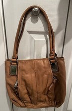 TIGNANELLO- Bolso de Hombro Mujer Marrón Caramelo 100% Cuero Talla Mediana Excelente Estado